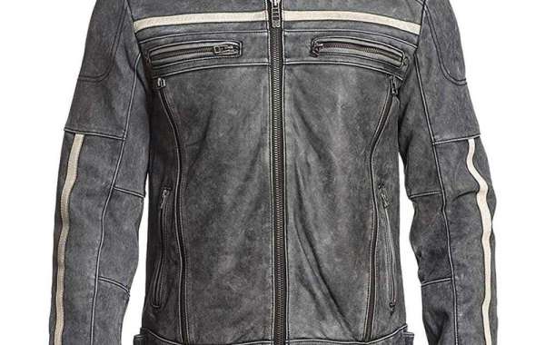 Café Racer Vintage Leather Motorcycle Jacket